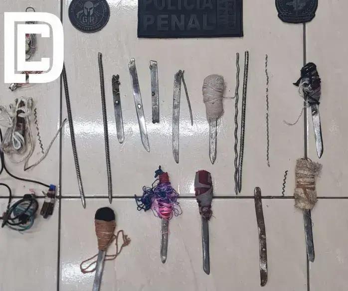 Operação no presídio de Caratinga resulta na apreensão de 17 facas artesanais