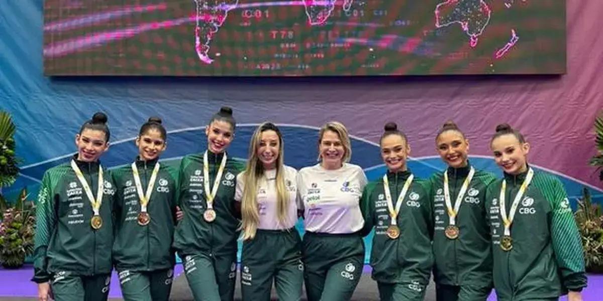 Brasil brilha na Copa do Mundo de Ginástica Rítmica com três medalhas de ouro