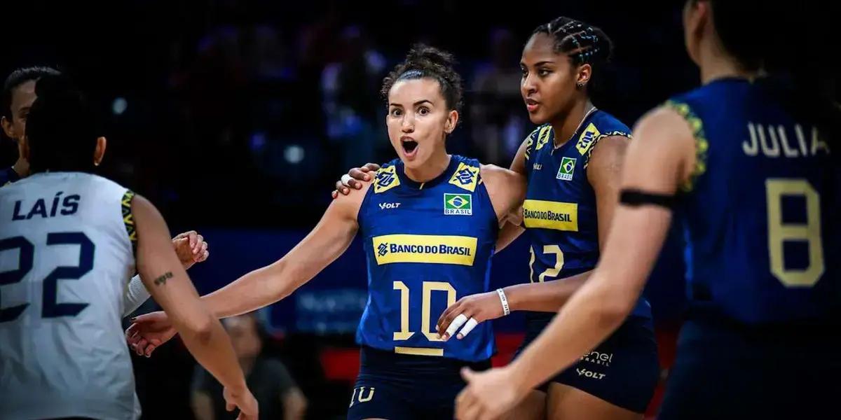 Ana Cristina brilha na vitória do Brasil na Liga das Nações de Vôlei