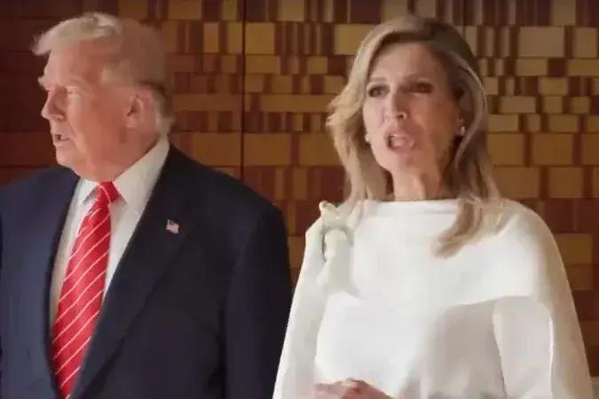 Rainha Máxima diverte ao imitar Donald Trump em evento da Otan