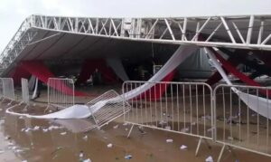 Queda de estrutura metálica em festa no interior de SP deixa um morto e 40 feridos