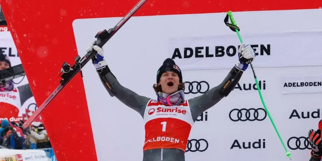 Lucas Pinheiro conquista prata na Copa do Mundo de esqui alpino em Adelboden