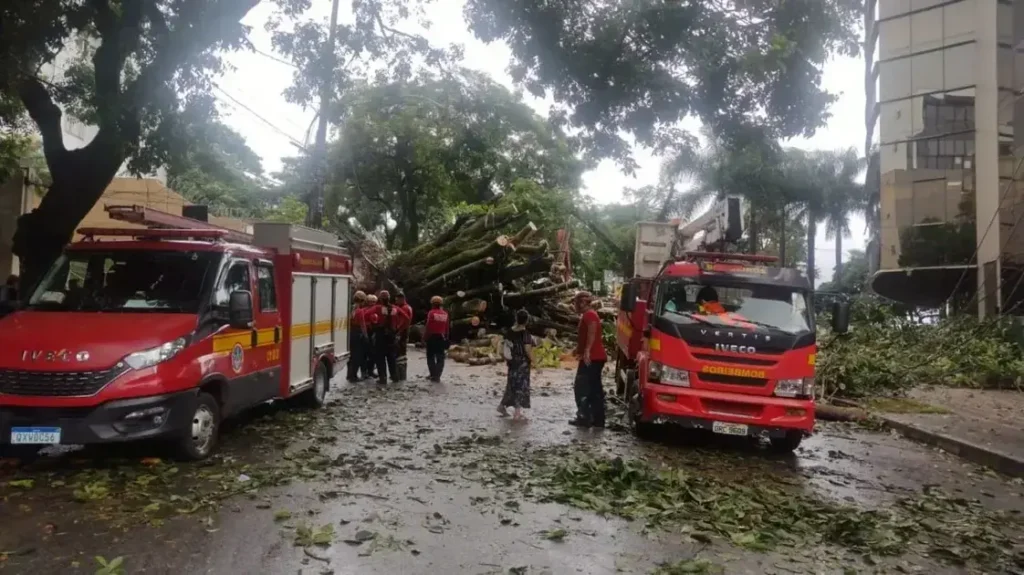Chuvas causam quedas de árvores e alagamentos em BH e região metropolitana
