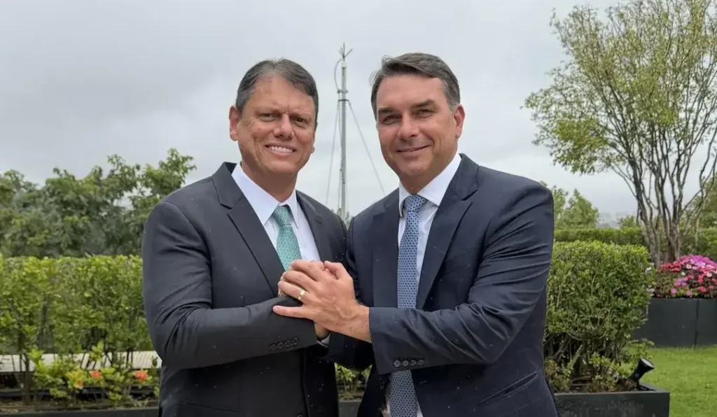 Tarcísio de Freitas coordena campanha de Flávio Bolsonaro em São Paulo Tarcísio de Freitas coordena campanha de Flávio Bolsonaro em São Paulo