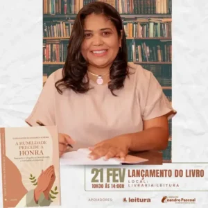 Vânia Almeida lança livro sobre humildade neste sábado no Clube da Leitura