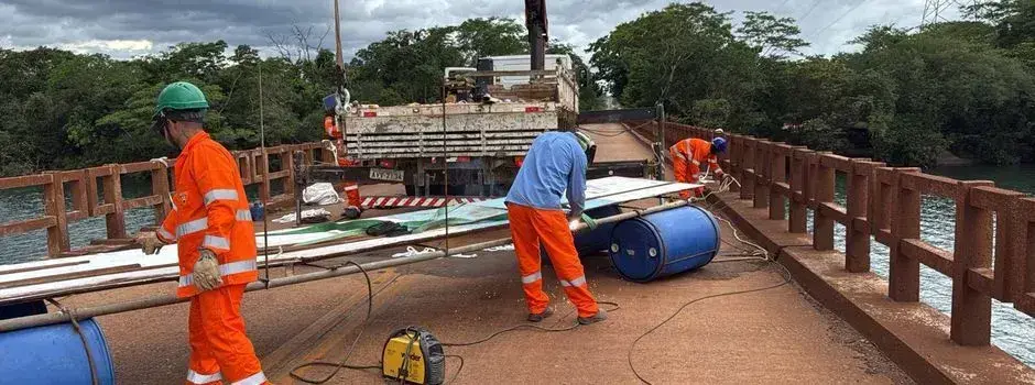 DER-MG dá início ao reforço estrutural da ponte Volta Grande no Rio Grande