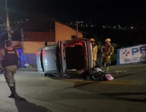 Motorista capota Fiat Pulse em acidente na Vila Piedade, em Itabira