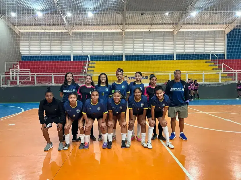 Futsal feminino Sub-17 de São Gonçalo do Rio Abaixo é campeão nos Jogos de Inverno Regionais Futsal feminino Sub-17 de São Gonçalo do Rio Abaixo é campeão nos Jogos de Inverno Regionais