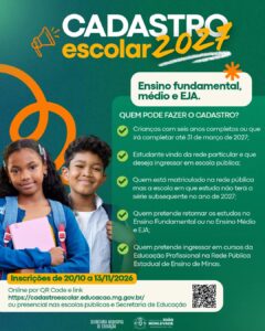 João Monlevade: começa o Cadastro escolar para o Ensino Fundamental, Médio e a Educação de Jovens e Adultos (EJA)