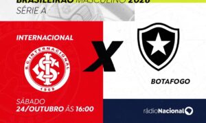 Rádio Nacional transmite neste sábado Internacional x Botafogo